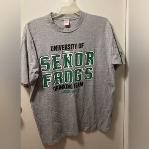 Señor Frogs T-shirt, Spring Break. Señor Frogs University Drinking Team, size XL